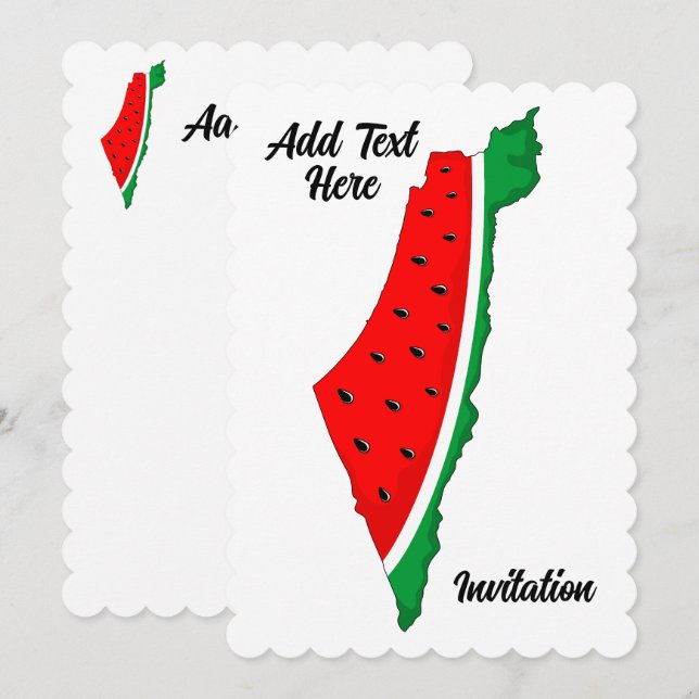 Palästina Karte Watermelon Symbol der Freiheit (Vorne/Hinten)