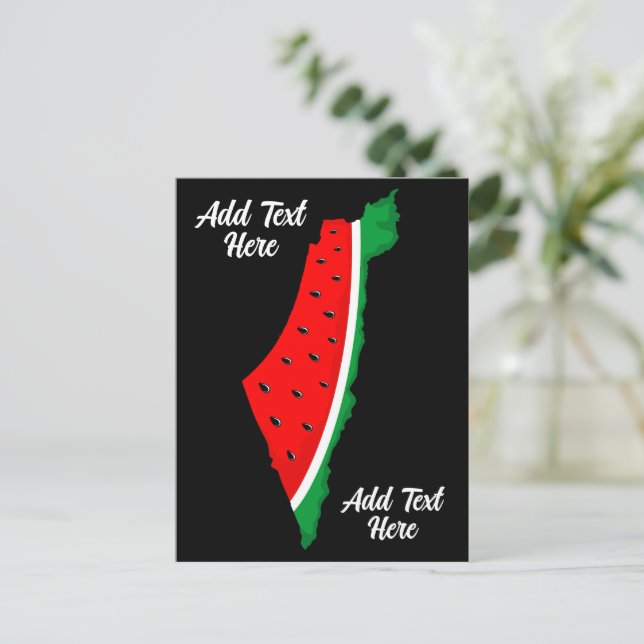 Palästina Karte Watermelon Symbol der Freiheit (Stehend Vorderseite)