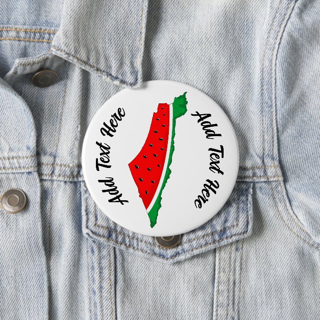 Palästina Karte Watermelon Symbol der Freiheit Button (Beispiel)