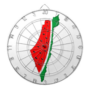 Palästina Karte Watermelon Symbol der Freiheit Dartscheibe