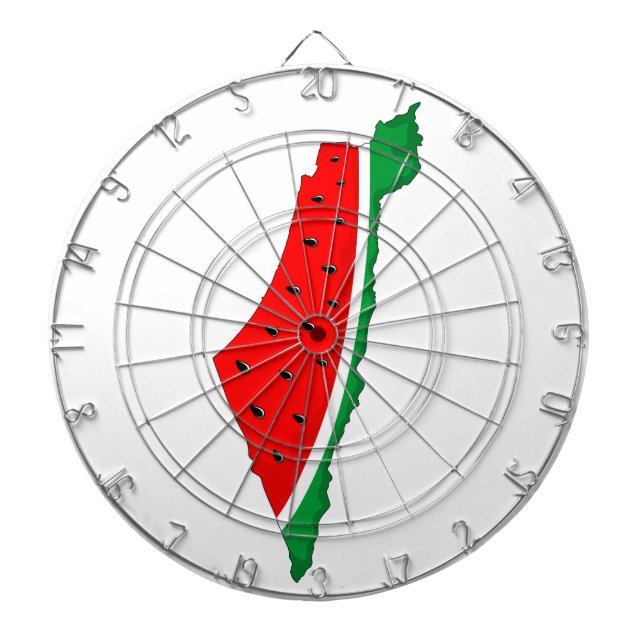 Palästina Karte Watermelon Symbol der Freiheit Dartscheibe (vorne)