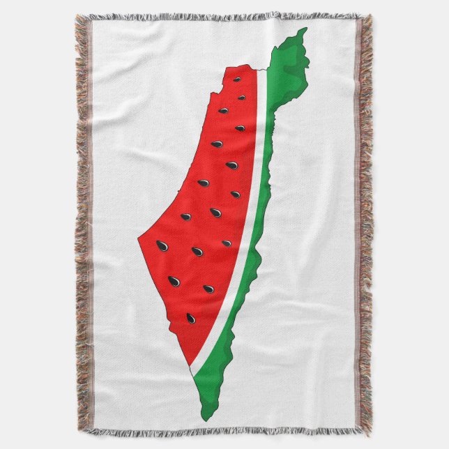 Palästina Karte Watermelon Symbol der Freiheit Decke (Vorderseite Vertikal)