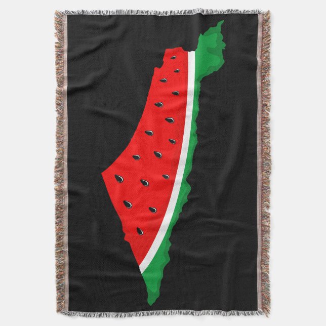 Palästina Karte Watermelon Symbol der Freiheit Decke (Vorderseite Vertikal)