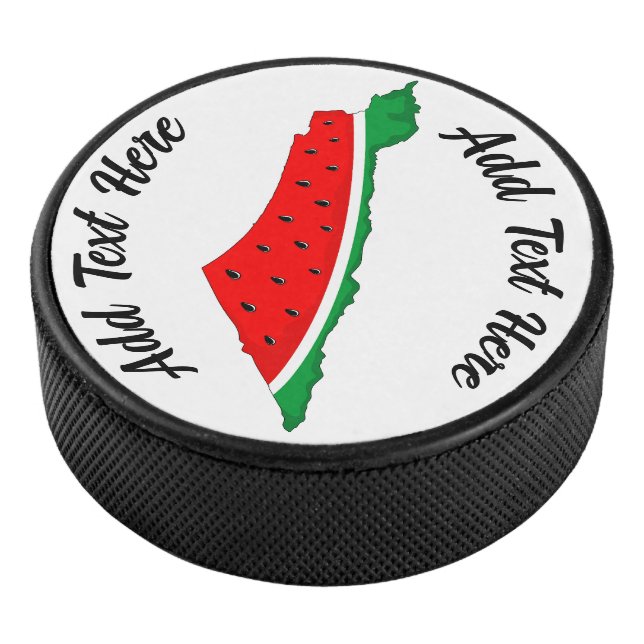 Palästina Karte Watermelon Symbol der Freiheit Eishockey Puck (3/4)