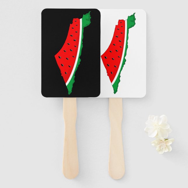 Palästina Karte Watermelon Symbol der Freiheit Fächer (Vorne und Hinten)