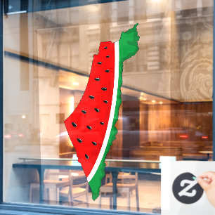 Palästina Karte Watermelon Symbol der Freiheit Fensteraufkleber