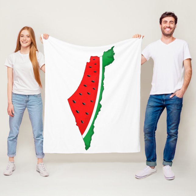 Palästina Karte Watermelon Symbol der Freiheit Fleecedecke (Beispiel)