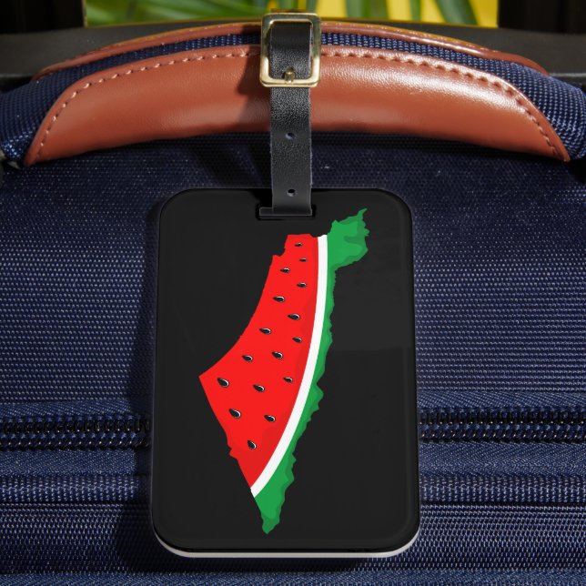 Palästina Karte Watermelon Symbol der Freiheit Gepäckanhänger (Vorderseite Insitu 2)