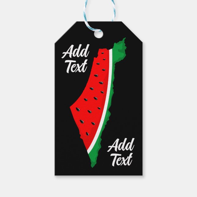 Palästina Karte Watermelon Symbol der Freiheit Geschenkanhänger (Vorderseite)