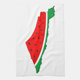 Palästina Karte Watermelon Symbol der Freiheit Geschirrtuch