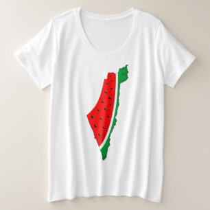 Palästina Karte Watermelon Symbol der Freiheit Große Größe T-Shirt