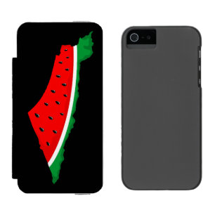 Palästina Karte Watermelon Symbol der Freiheit Incipio Watson™ iPhone 5 Geldbörsen Hülle