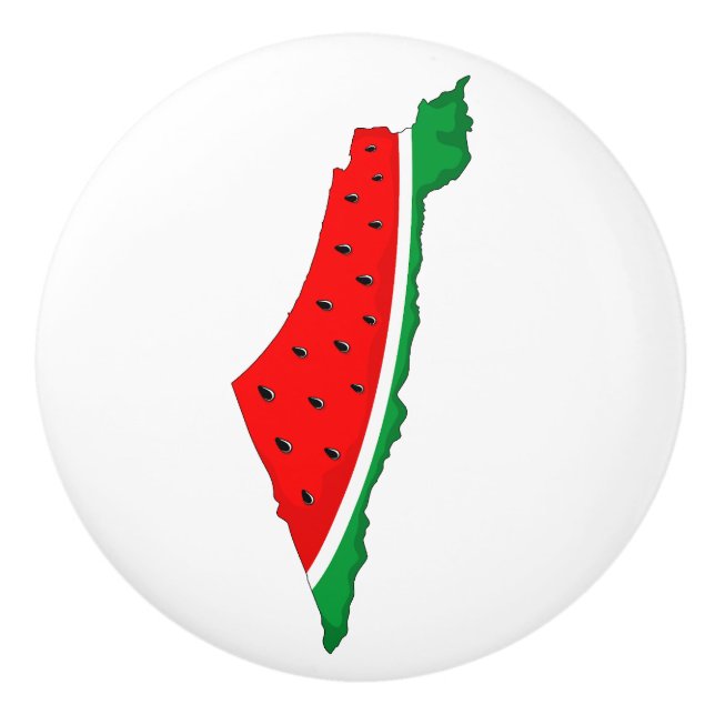 Palästina Karte Watermelon Symbol der Freiheit Keramikknauf (Vorderseite)