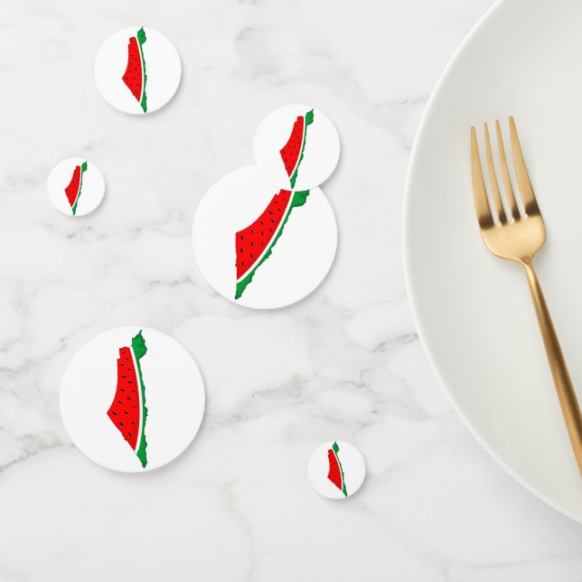 Palästina Karte Watermelon Symbol der Freiheit Konfetti (Gruppe)
