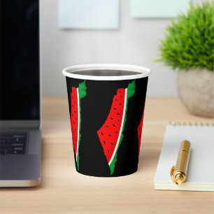 Palästina Karte Watermelon Symbol der Freiheit Pappbecher