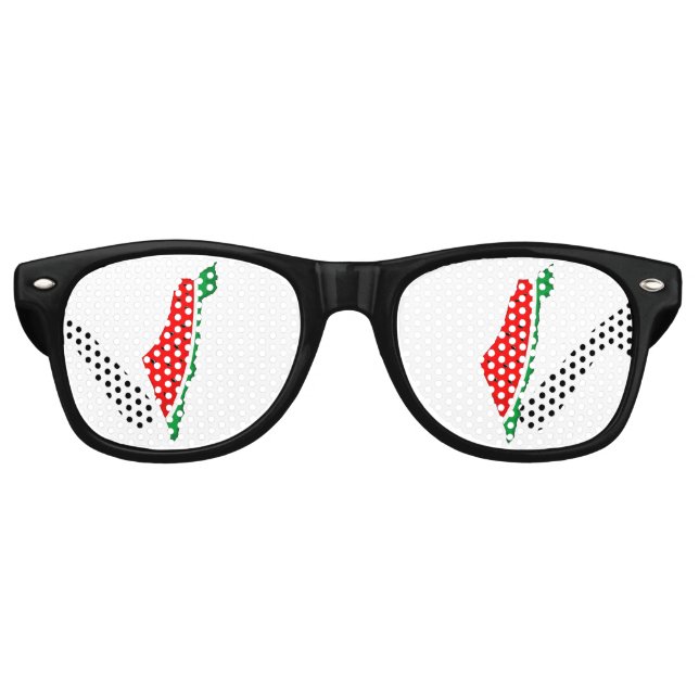 Palästina Karte Watermelon Symbol der Freiheit Partybrille (Vorderseite)