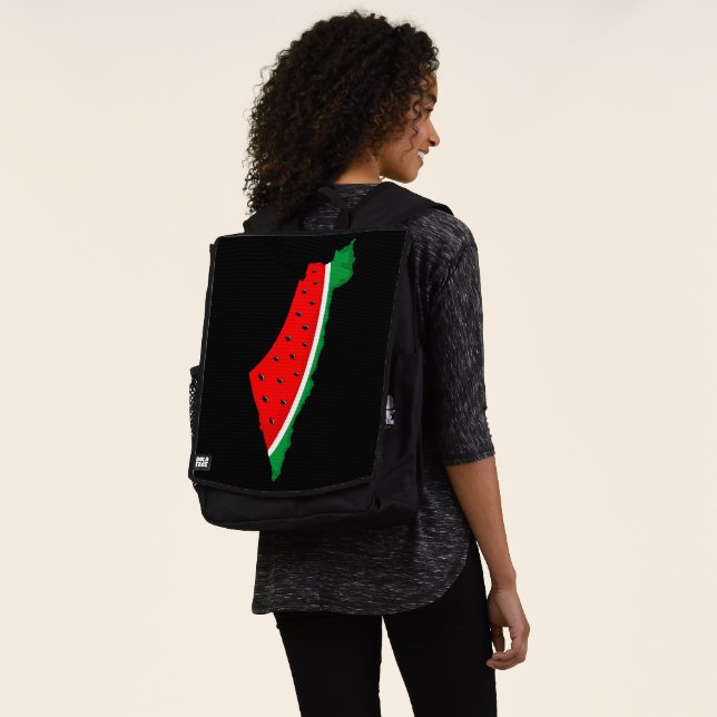 Palästina Karte Watermelon Symbol der Freiheit Rucksack (Ausgewaschen)