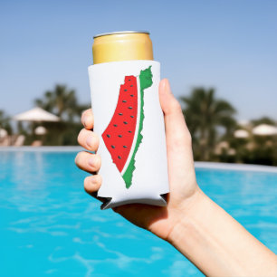 Palästina Karte Watermelon Symbol der Freiheit Selters Dosenkühler