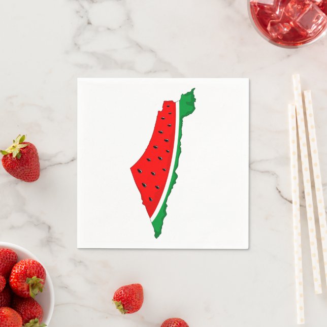 Palästina Karte Watermelon Symbol der Freiheit Serviette (Beispiel)