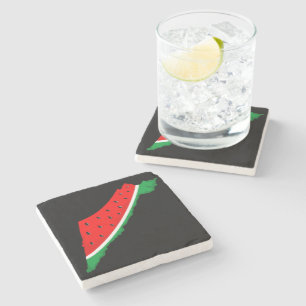 Palästina Karte Watermelon Symbol der Freiheit Steinuntersetzer