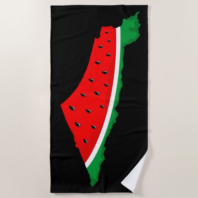 Palästina Karte Watermelon Symbol der Freiheit Strandtuch (Vorderseite)
