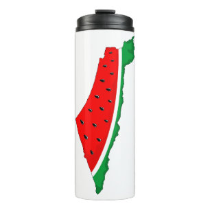 Palästina Karte Watermelon Symbol der Freiheit Thermosbecher