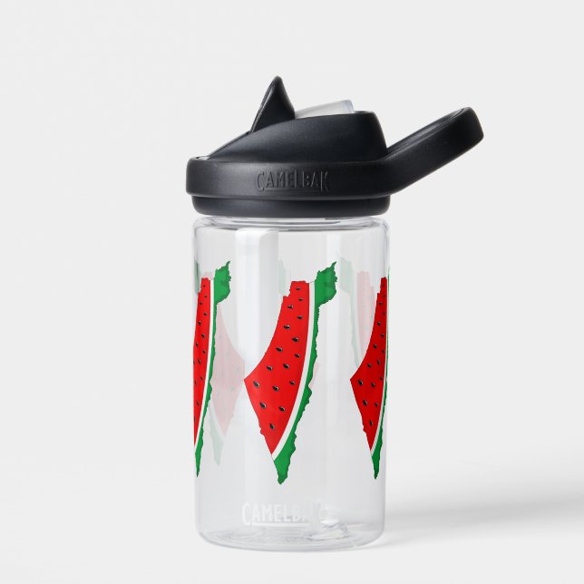 Palästina Karte Watermelon Symbol der Freiheit Trinkflasche (Links)