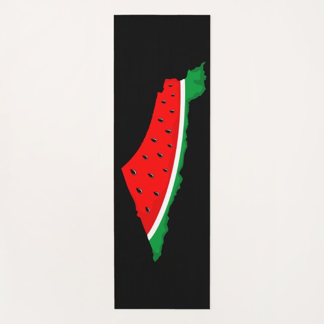 Palästina Karte Watermelon Symbol der Freiheit Yogamatte (Vorderseite)
