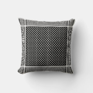 Palästina Kufiya   Black Keffiyeh Tapestry Kissen