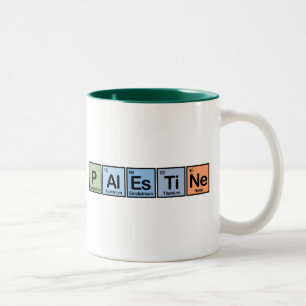 Palästina machte von den Elementen Zweifarbige Tasse