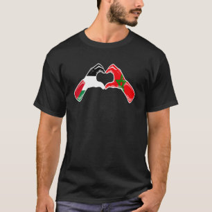 Palästina-Marokko-Flagge Palästinensisch Marokka T-Shirt