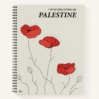 Palästina-Mohn-Notizbuch Notizbuch