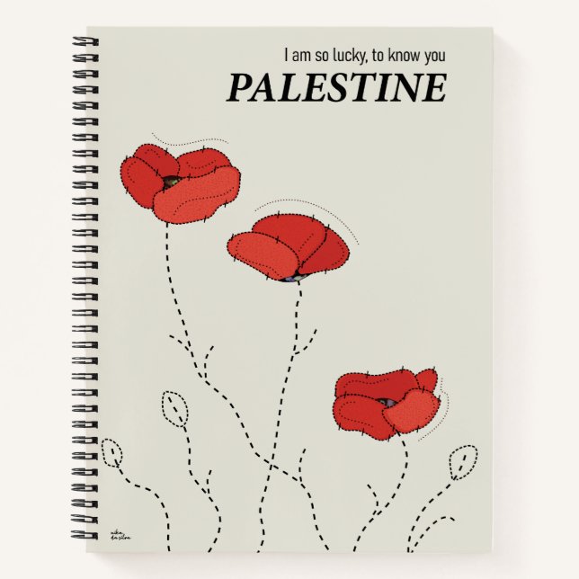 Palästina-Mohn-Notizbuch Notizbuch (Vorderseite)