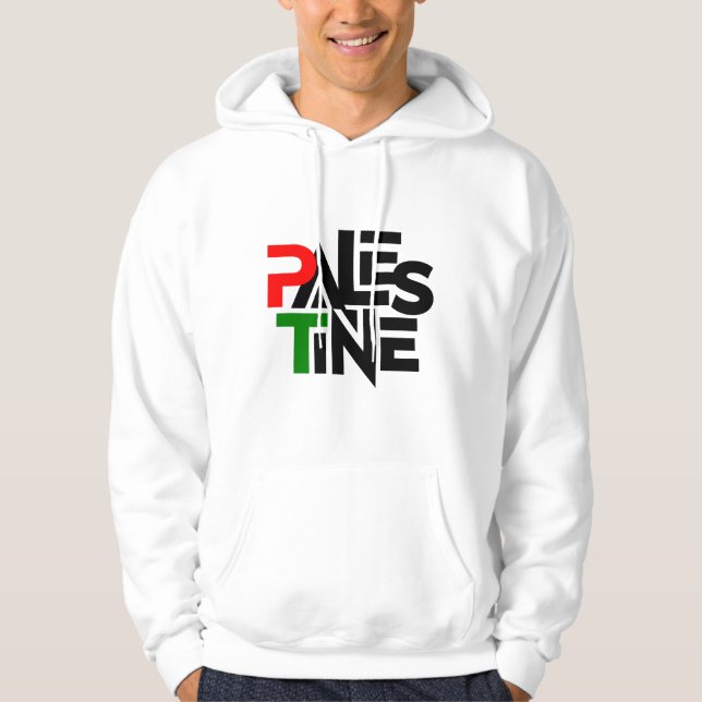Palästina oder Palästina Moderne Typografie Design Hoodie (Vorderseite)