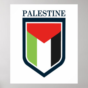Palästina & Palästinensische Flagge Poster