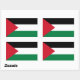 Palästina/palästinensische Flagge Rechteckiger Aufkleber (Blatt)