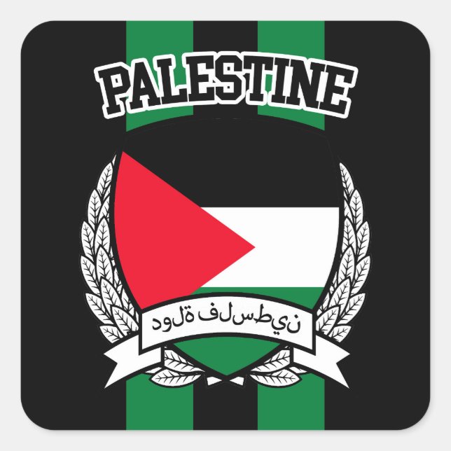 Palästina Quadratischer Aufkleber (Vorderseite)