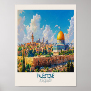 Palästina-Reise-Druck, Felsendom, Palästina Poster