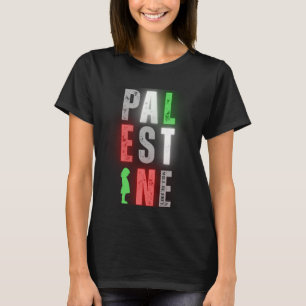 PALÄSTINA Solidarität   Gestresste Neon-Schrift in T-Shirt