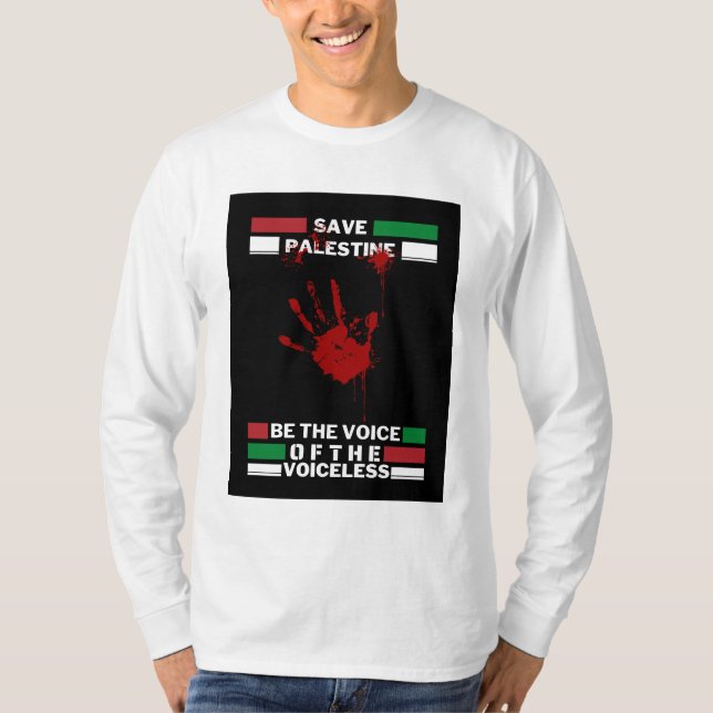 Palästina T - Shirt der Männer gerettet | Freie Pa (Vorderseite)