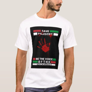 Palästina T - Shirt der Männer gerettet   Freie pa