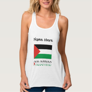Palästina und Palästinenser Flagge mit Ihrem Namen Tank Top