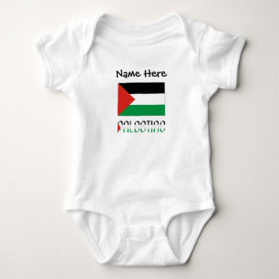 Palästina und palästinensische Flagge mit Ihrem Na Baby Strampler