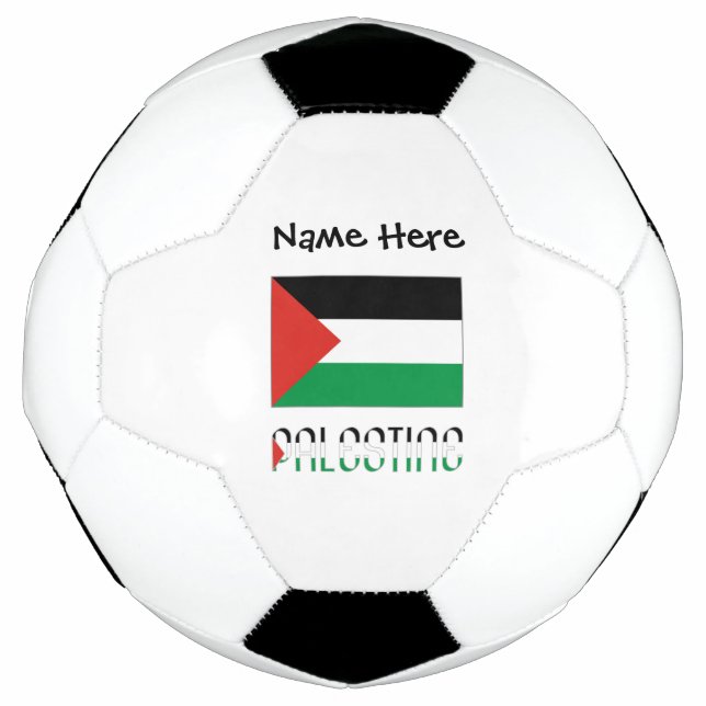 Palästina und palästinensische Flagge mit Ihrem Na Fußball (Vorderseite)