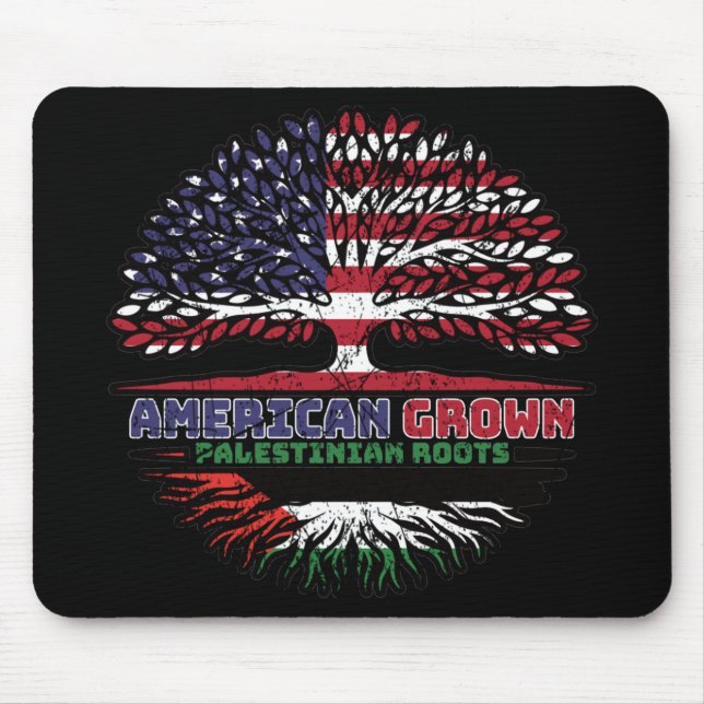 Palästina - USA - Tree Roots Flag Mousepad (Vorne)