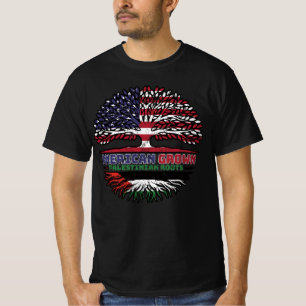 Palästina - USA - Tree Roots Flag T-Shirt