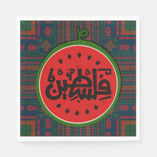 Palästina-Wassermelone-Palästina arabisches Wort"ف Serviette