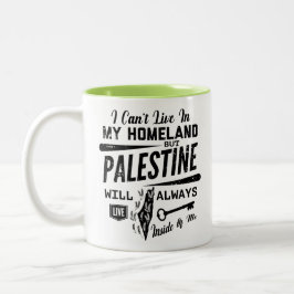 Palästina wird immer innerhalb von Me-Blk leben Zweifarbige Tasse