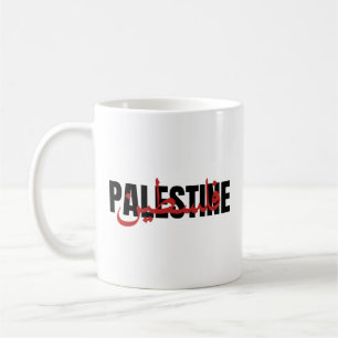 Palästina Word Arabisch und Englisch Wordart- Text Kaffeetasse