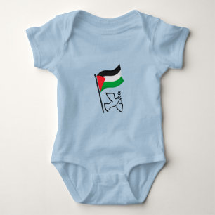 Palästinafahne ف س ط ن Friedenstaube ل Freie Pal Baby Strampler